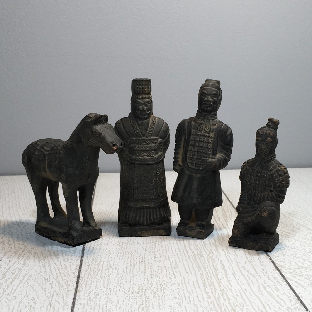 Terracotta Chinese Warrior Figurines - 4 Piece